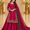 Zarmeisha deep fuchsia pink tissue silk bridal sharara — full outfit | AYZAL HASSAN