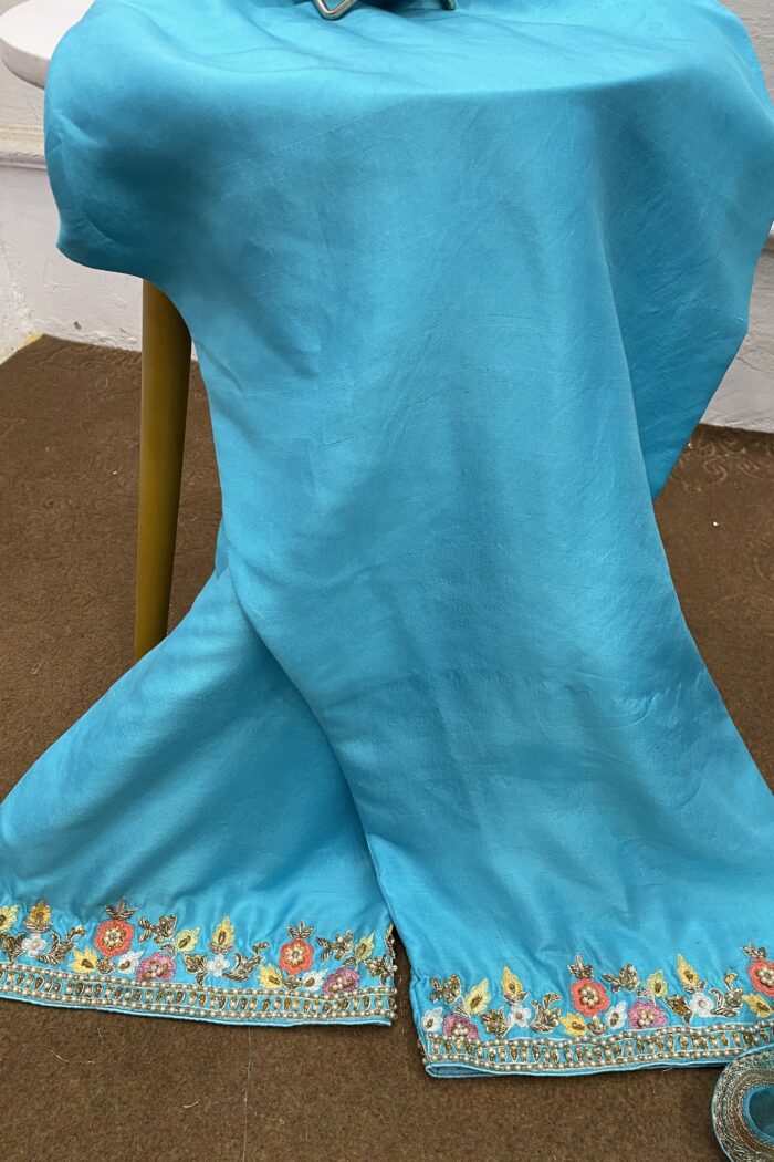 Zarveen – Turquoise Handwork Palazzo Formal — AYZAL HASSAN